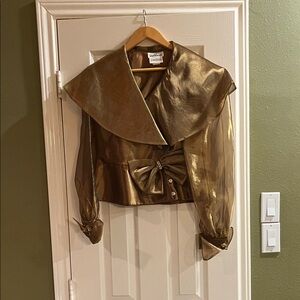 Cattiva Gold Sheer Bow Jacket